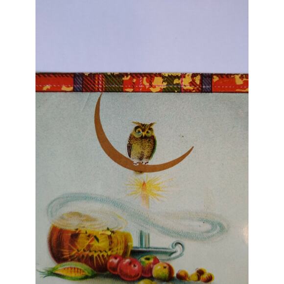 Halloween Postcard Winsch Back Owl Seated On Crescent Moon 2399 Gottschalk 1911 - Picture 4 of 5